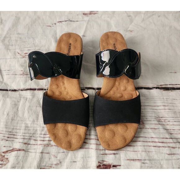 Walking Cradles Slid One Two Strap Heeled Sandal Size 9N - Picture 2 of 7